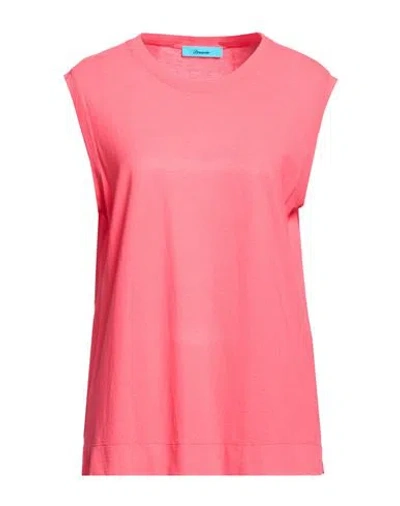 Drumohr Woman T-shirt Coral Size M Cotton In Multi