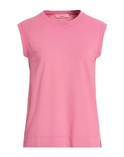 Drumohr Woman T-shirt Magenta Size M Cotton In Pink