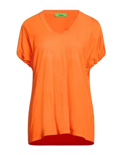 Drumohr Woman T-shirt Orange Size Xs Cotton