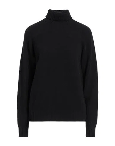 Drumohr Woman Turtleneck Black Size M Lambswool In Black
