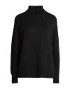 Drumohr Woman Turtleneck Black Size M Merino Wool