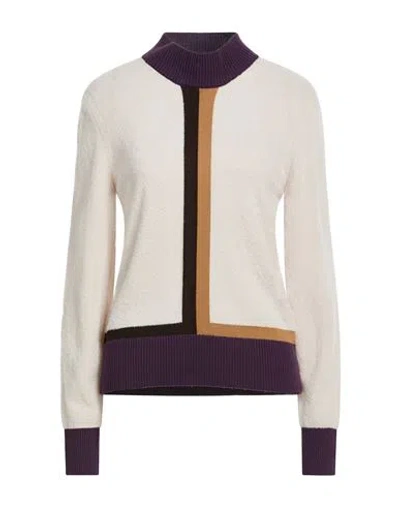 Drumohr Woman Turtleneck Blush Size L Virgin Wool, Polyamide In White