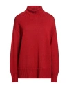 Drumohr Woman Turtleneck Brick Size M Merino Wool In Red