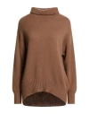 Drumohr Woman Turtleneck Brown Size M Cashmere In Brown