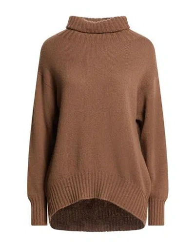 Drumohr Woman Turtleneck Brown Size M Cashmere