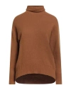 Drumohr Woman Turtleneck Camel Size M Cashmere In Brown