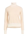 Drumohr Woman Turtleneck Cream Size L Cashmere In Neutral