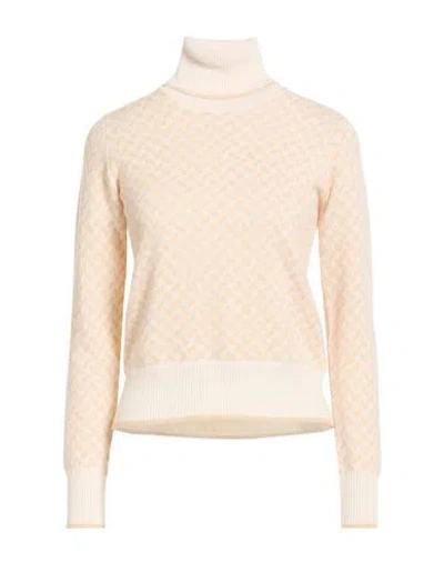 Drumohr Woman Turtleneck Cream Size L Cashmere In Neutral