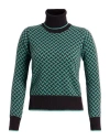 Drumohr Woman Turtleneck Dark Brown Size M Cashmere In Green