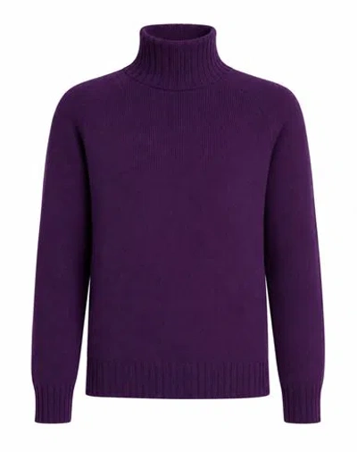 Drumohr Woman Turtleneck Dark Purple Size Xs Lambswool