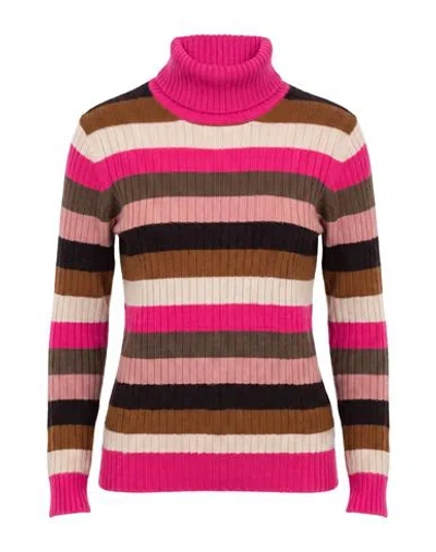 Drumohr Woman Turtleneck Fuchsia Size S Cashmere In Multi