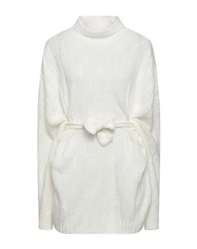 Drumohr Woman Turtleneck Ivory Size S Cashmere, Silk In White