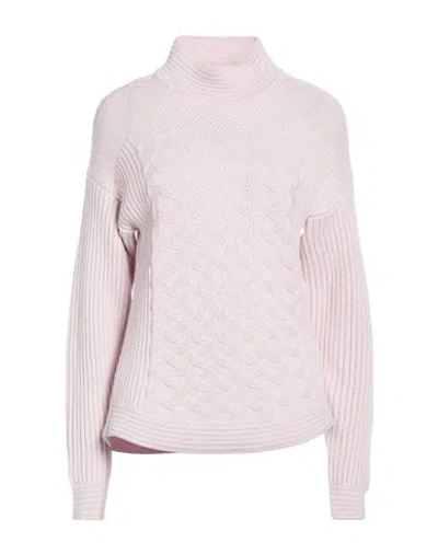 Drumohr Woman Turtleneck Light Pink Size M Merino Wool
