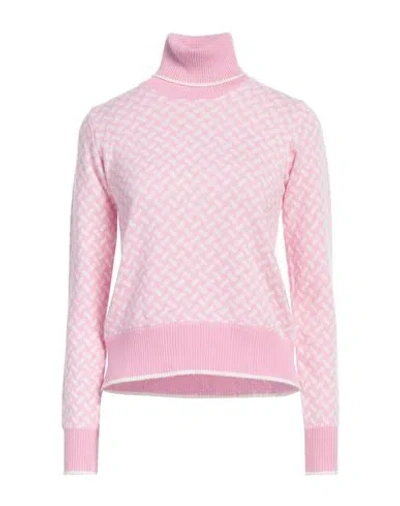 Drumohr Woman Turtleneck Light Pink Size S Cashmere