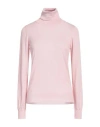 Drumohr Woman Turtleneck Light Pink Size S Merino Wool In Pink