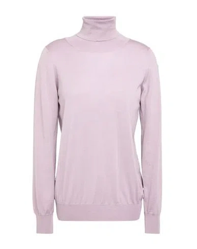Drumohr Woman Turtleneck Lilac Size L Cashmere, Merino Wool, Silk In Purple