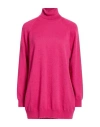 Drumohr Woman Turtleneck Magenta Size Xl Cashmere In Purple