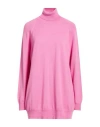 Drumohr Woman Turtleneck Mauve Size M Cashmere In Pink