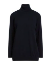 Drumohr Woman Turtleneck Midnight Blue Size L Cashmere In Black
