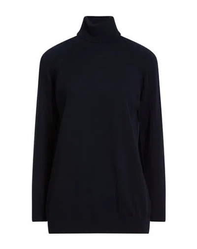 Drumohr Woman Turtleneck Midnight Blue Size L Cashmere In Black
