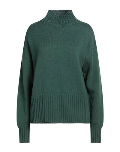 Drumohr Woman Turtleneck Military Green Size L Merino Wool