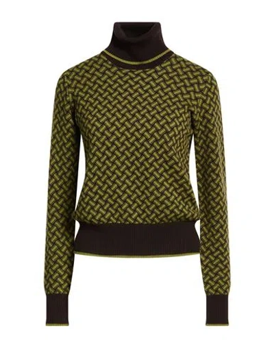Drumohr Woman Turtleneck Military Green Size Xl Cashmere