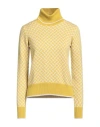 Drumohr Woman Turtleneck Mustard Size M Cashmere In Yellow