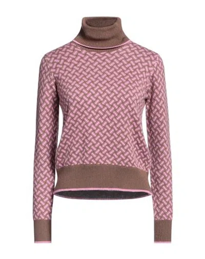 Drumohr Woman Turtleneck Pink Size L Cashmere