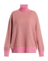 Drumohr Woman Turtleneck Pink Size M Cashmere In Pink