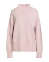 Drumohr Woman Turtleneck Pink Size M Merino Wool