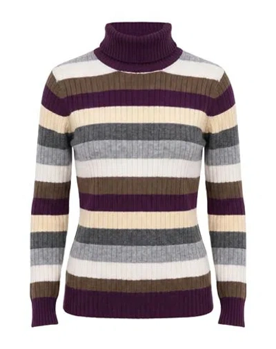 Drumohr Woman Turtleneck Purple Size Xs Cashmere