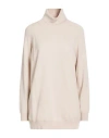 Drumohr Woman Turtleneck Sand Size S Cashmere In Neutral