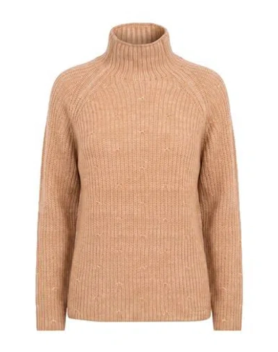 Drumohr Woman Turtleneck Sand Size Xs Cashmere In Neutral