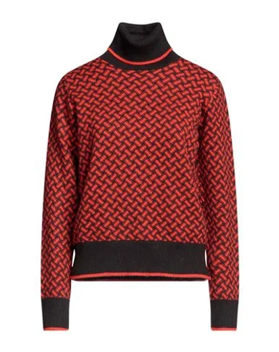 Drumohr Woman Turtleneck Tomato Red Size L Cashmere