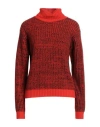 Drumohr Man Turtleneck Tomato Red Size L Cashmere
