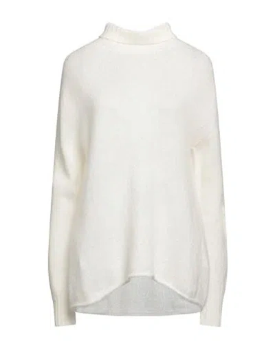 Drumohr Woman Turtleneck White Size M Cashmere, Silk