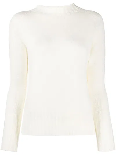 Drumohr Women's Ribbed Knit Mock Neck Sweater In Ivory