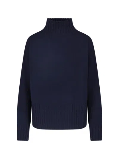 Drumohr Women's Ribbed Turtleneck Sweater In Blue