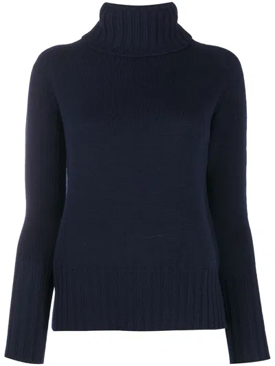 Drumohr Women's Ribbed Turtleneck Sweater In Navy