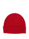 Drumohr Wool Beanie Hat In Red