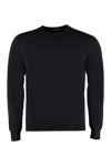 Drumohr Cotton Crewneck Sweater In Blue
