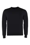 Drumohr Cotton Crewneck Sweater In Blue
