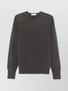 Drumohr Charcoal Grey Long Sleeve Crew Neck Sweater In Black