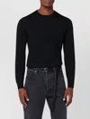 Drumohr Wool Crew Neck Sweater In Black
