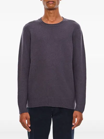 Drumohr Wool Crew-neck Sweater In Grey