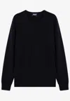 Drumohr Blue Wool Crew-neck Sweater In Blue