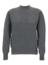 Drumohr Wool Mock-neck Sweater In Gray