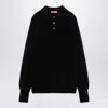 Drumohr Wool Polo Jumper In Black