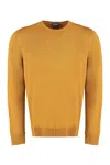 Drumohr Wool Crew Neck Pullover In Yellow
