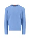 Drumohr Crew-neck Wool Sweater In Blue
